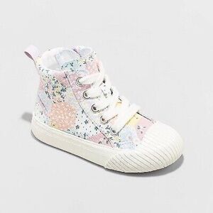 Cat & Jack - Shane Patchwork Hi Top Sneakers with Zipper - Size 9 Toddler